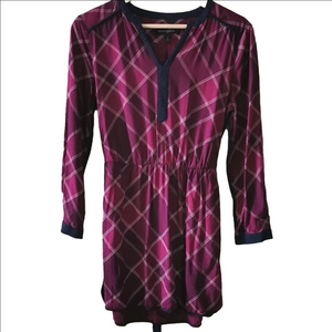 Purple plaid Banana Republic mini dress.  Size 4 Petite. EUC